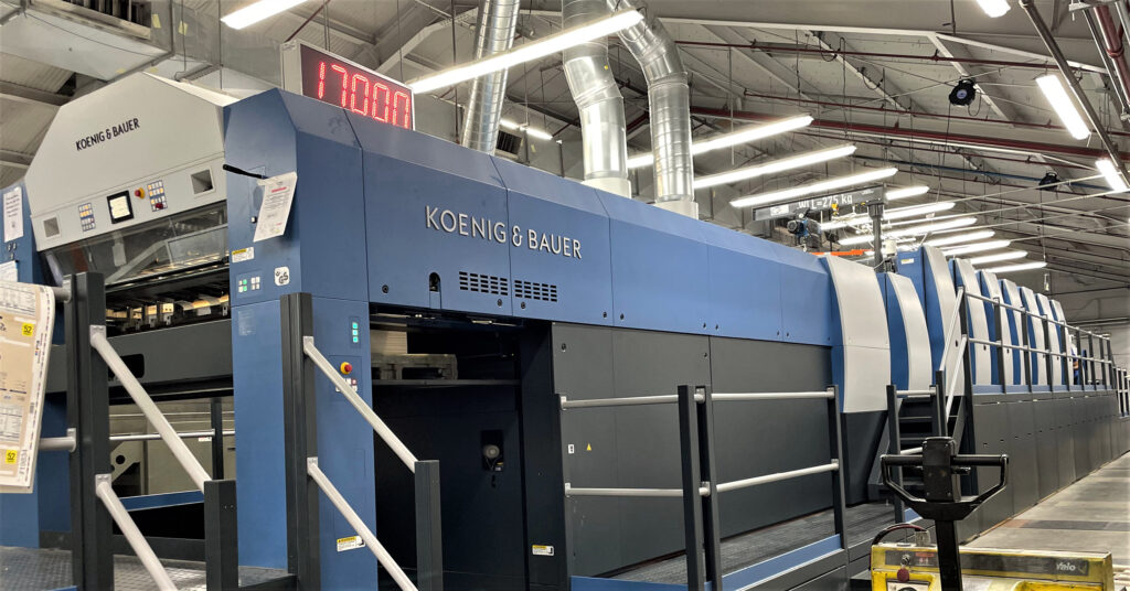 Accurate Box Company's New Koenig & Bauer 7-Color Printing Press Running at 17,000 Sheets an Hour