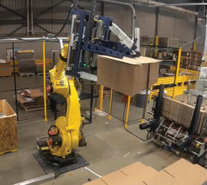 Accurate Box's Folder-Gluer Prefeeder Robot in its Finishing Department