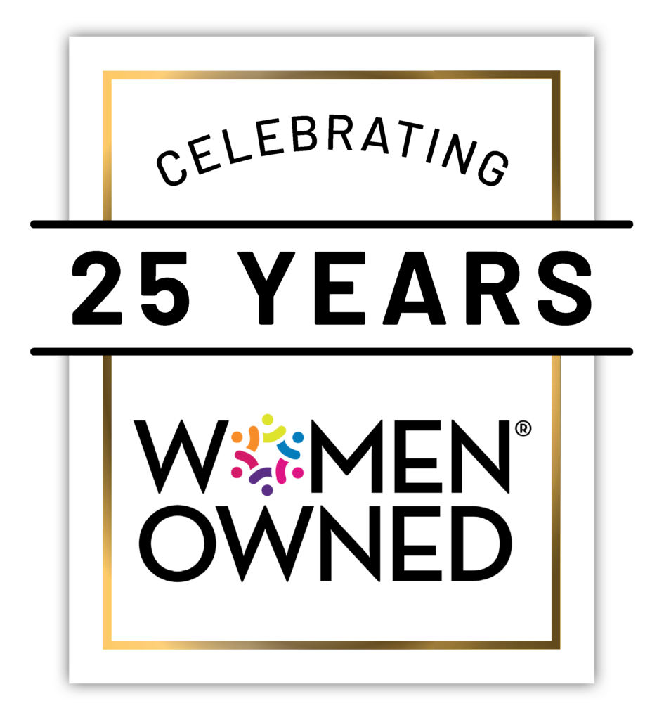 Celebrating 25 Years Women Owned Badge